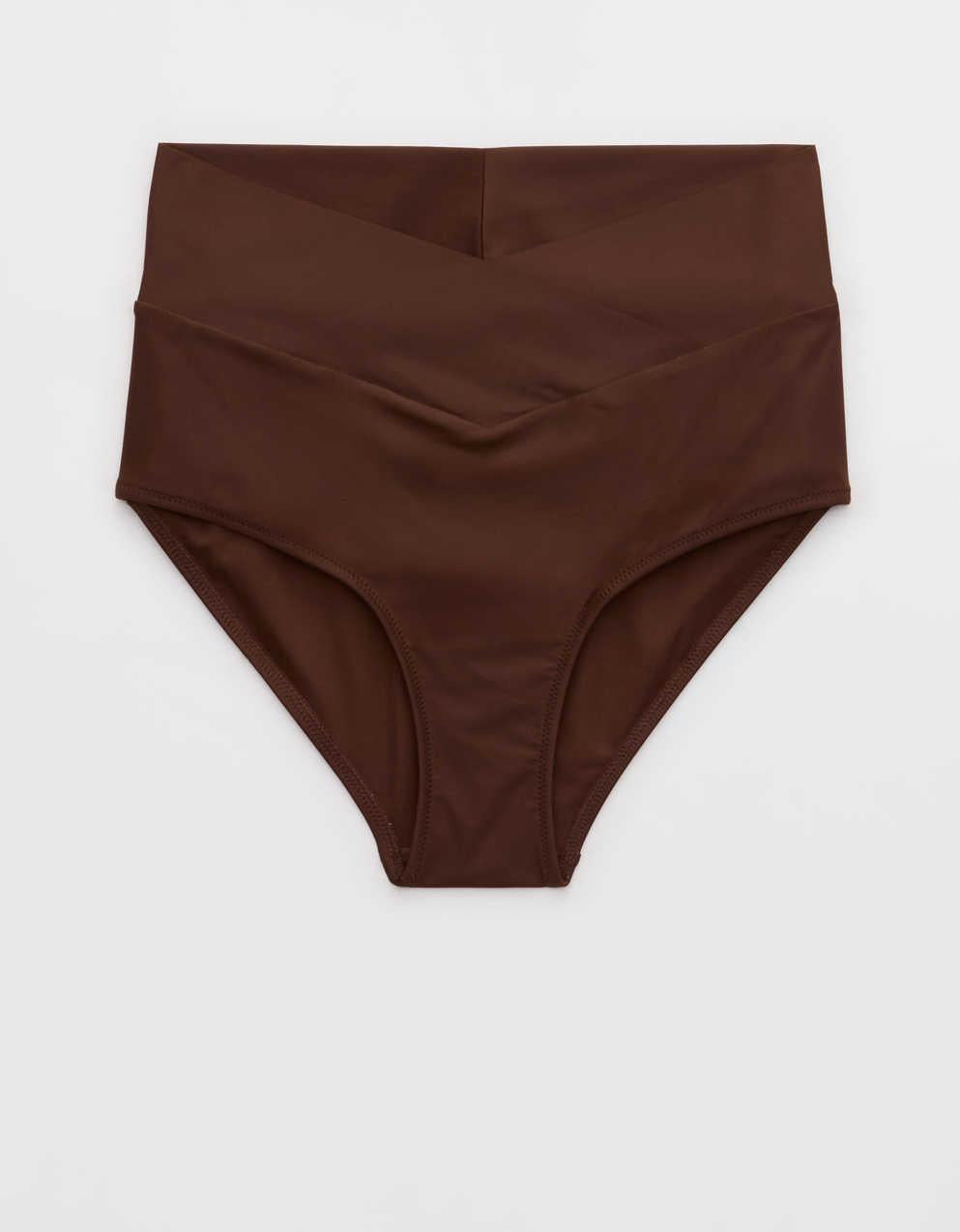 Aerie 高腰 V 字比基尼泳褲
