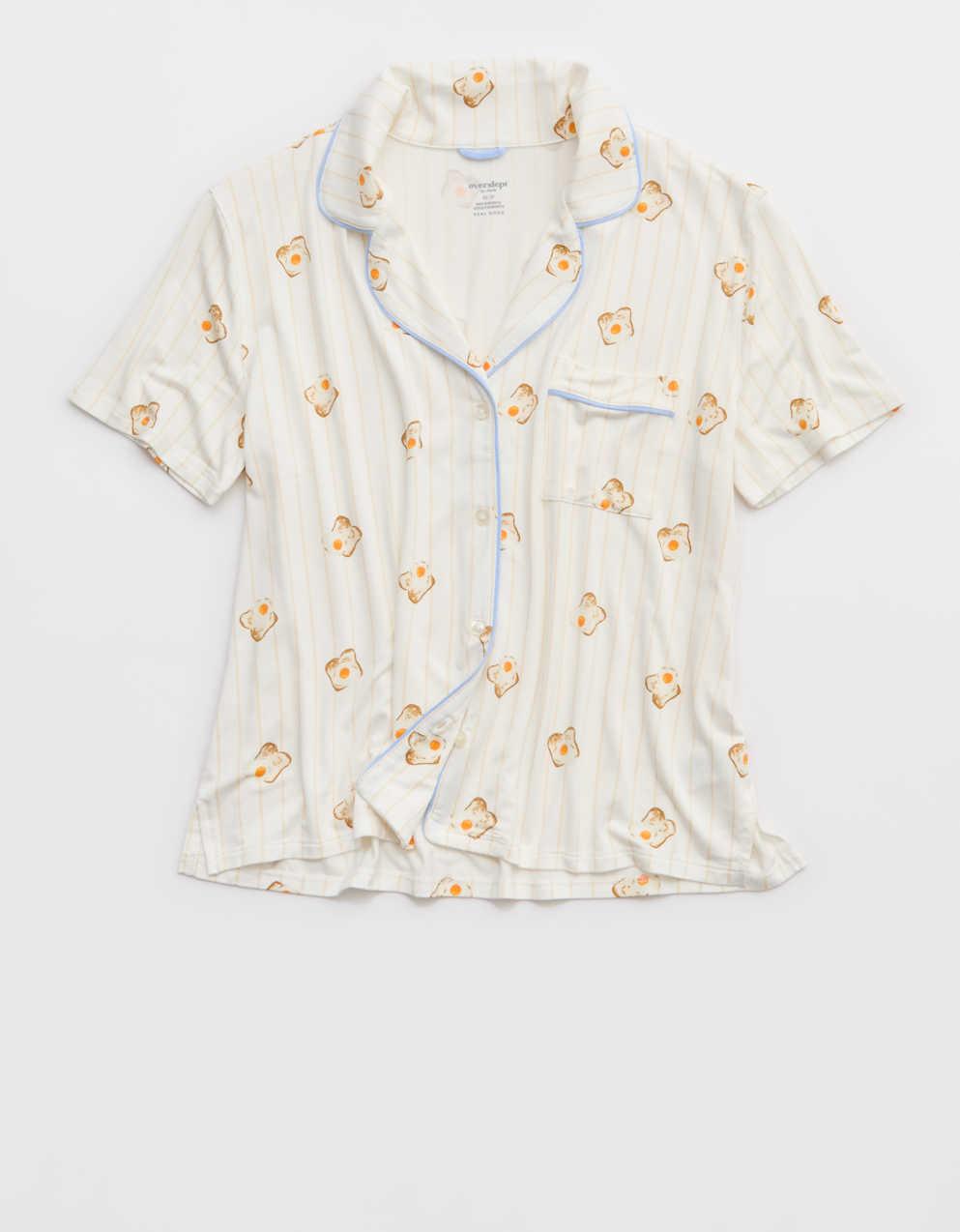 Aerie Real Soft® 短袖睡衣襯衫