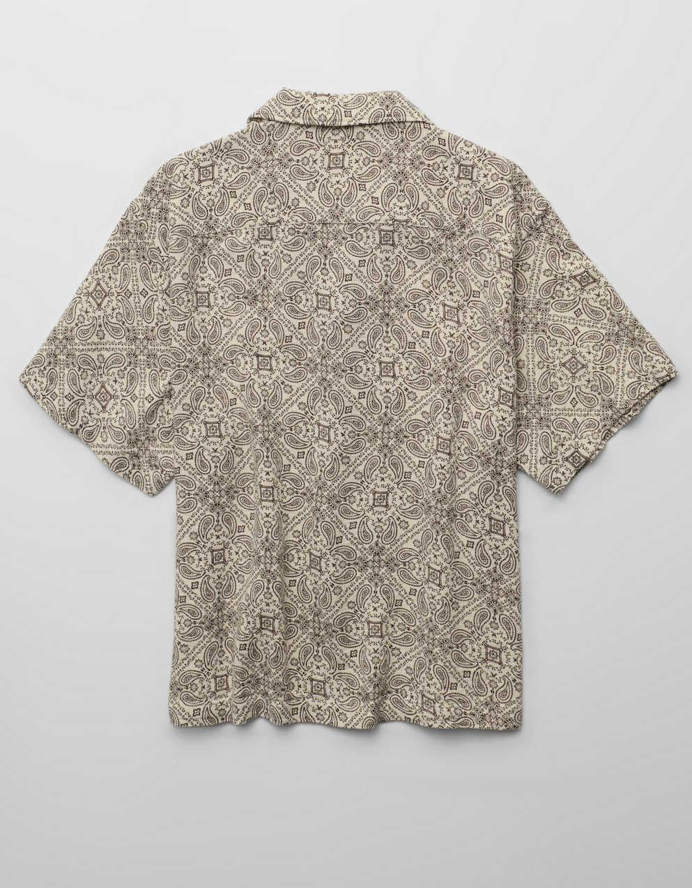 AE 休閒剪裁短袖露營領襯衫