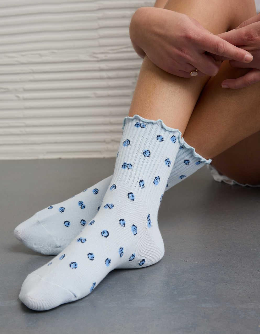 AE Fruit Ruffled Cropped Crew Socks 2-Pack