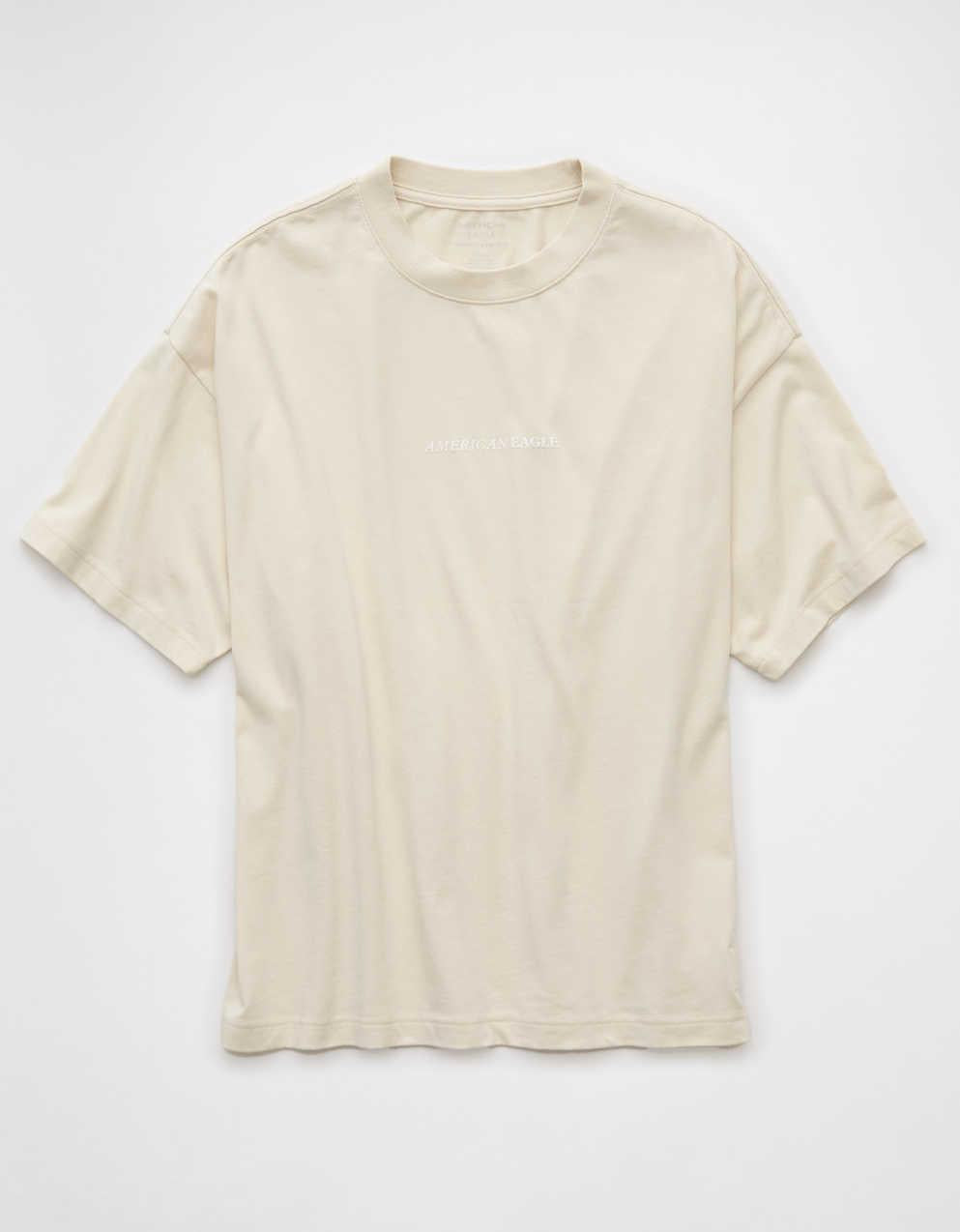 AE Laidback Luxe 重量寬身標誌圖案 T 恤