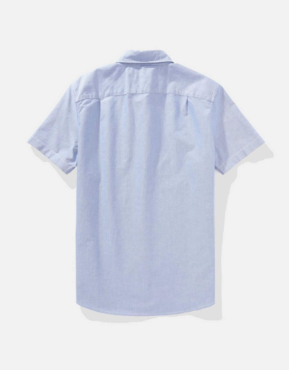 AE Short-Sleeve Slim Fit Button-Up Shirt