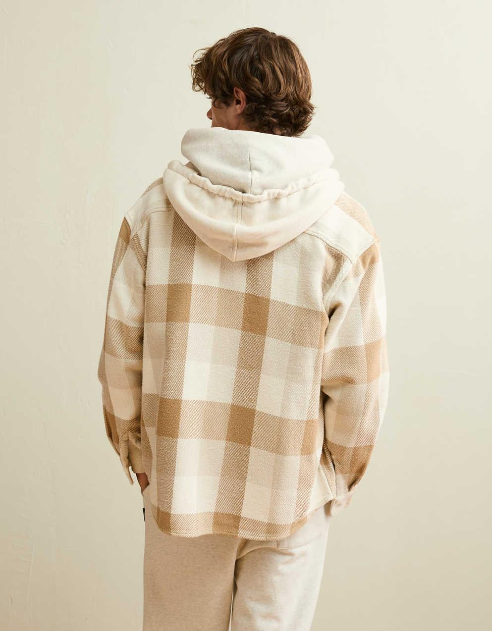 AE Relaxed Fit Hooded Flannel