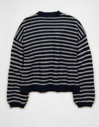 AE Balloon-Sleeve Open-Front Cardigan