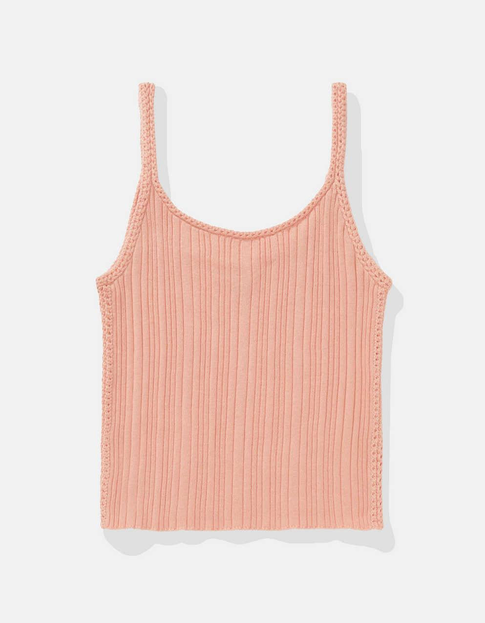 AE Cropped Crochet Tank Top