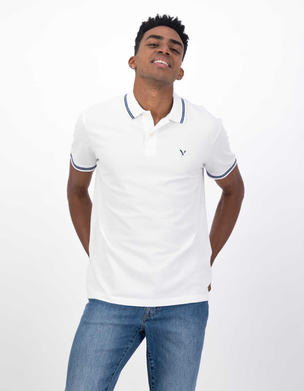 AE Tipped Flex Pique Polo Shirt