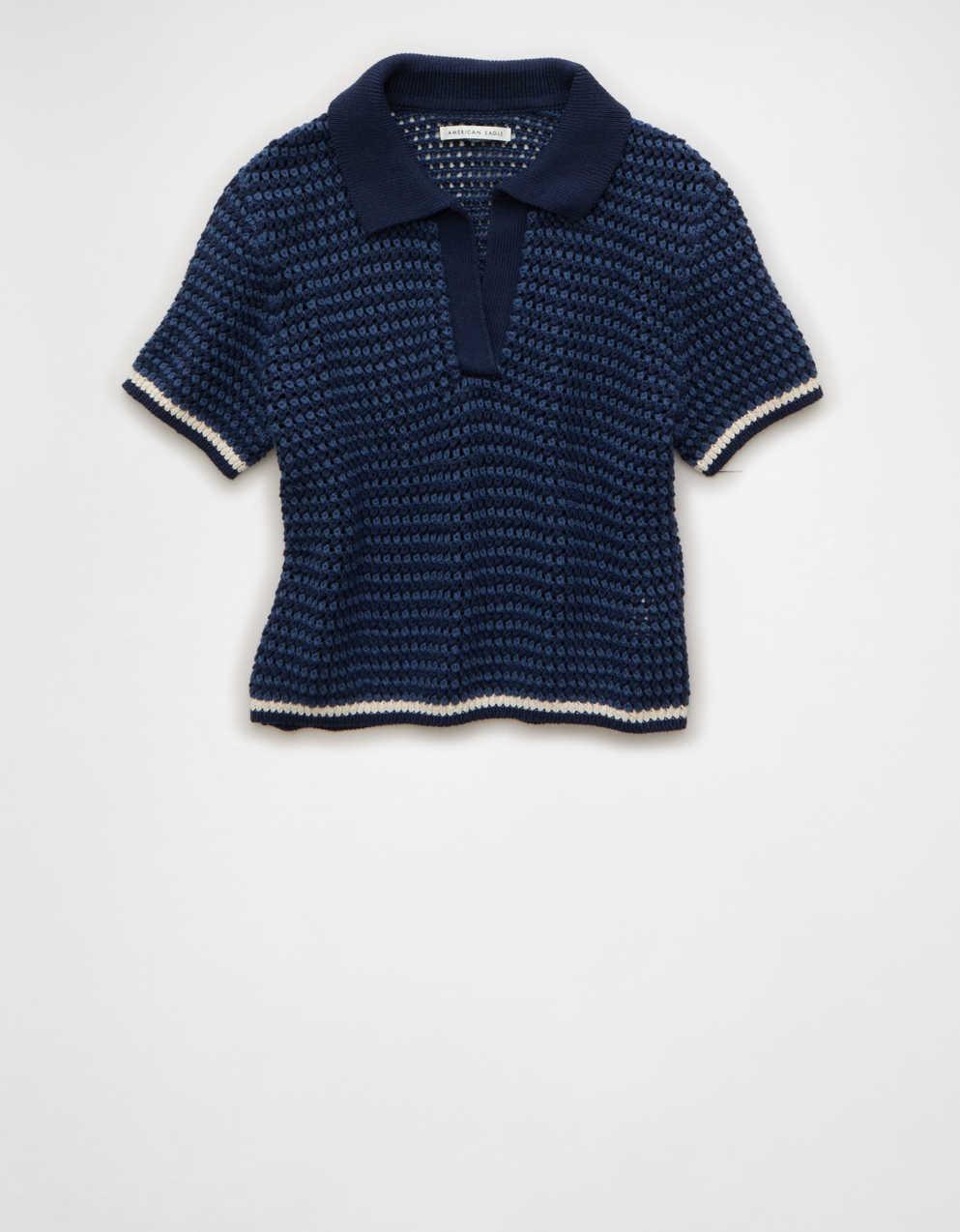 AE 短身針織 Polo 衫