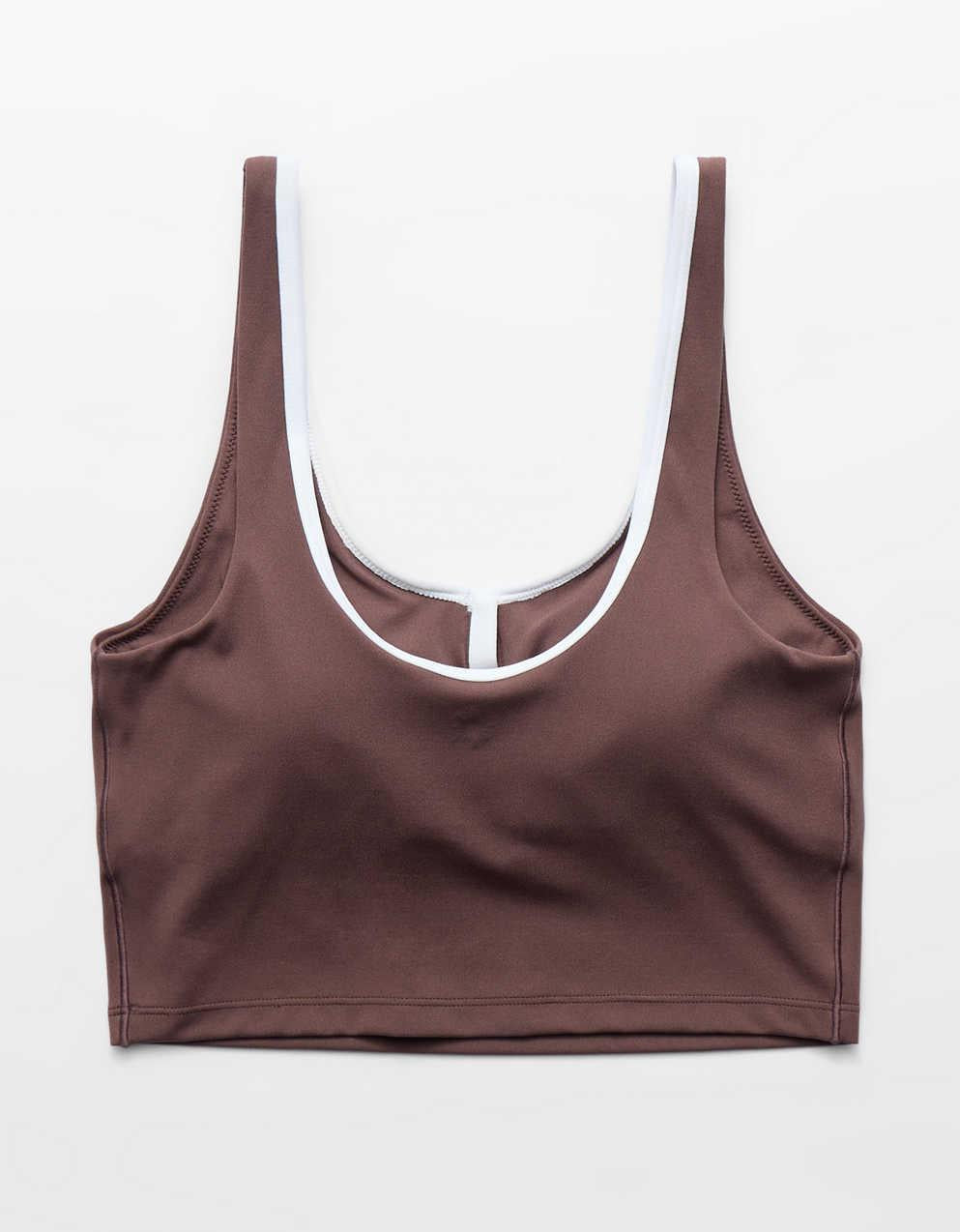 OFFLINE By Aerie Real Me Tipped Low Key Longline Sports Bra