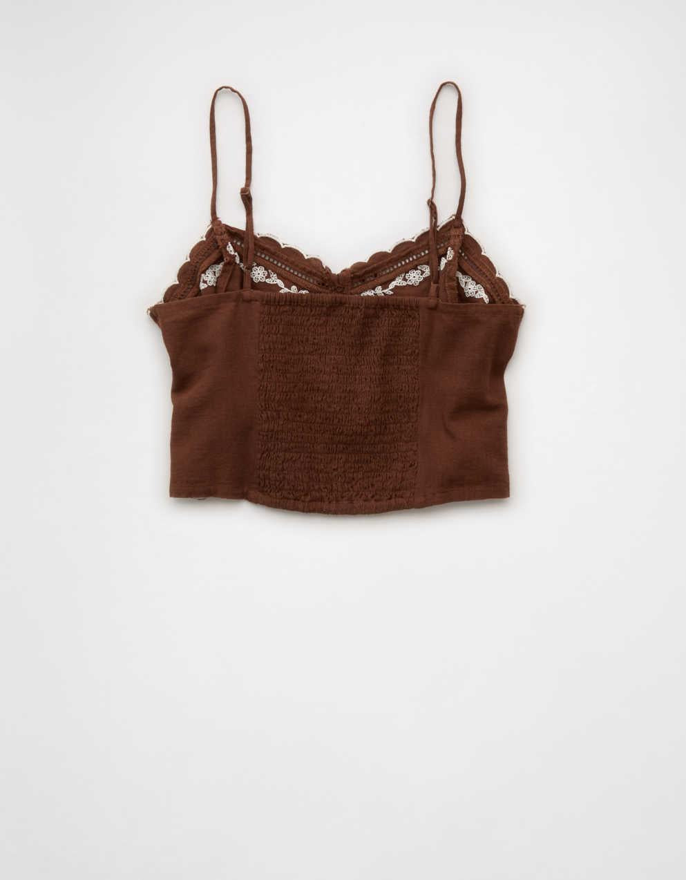 AE Embroidered Scalloped-Hem Cami