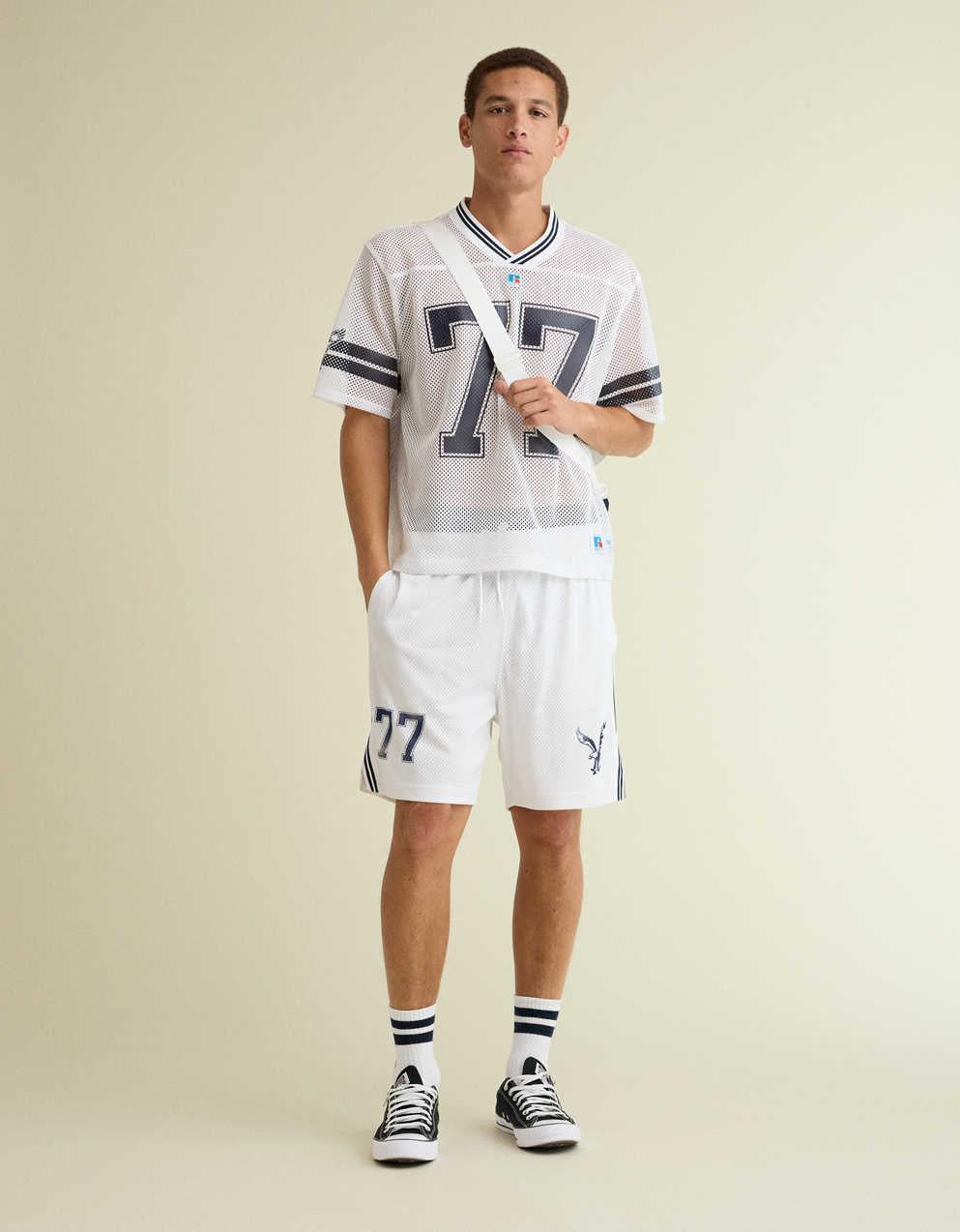 AE x Russell Athletic網眼 7 吋短褲