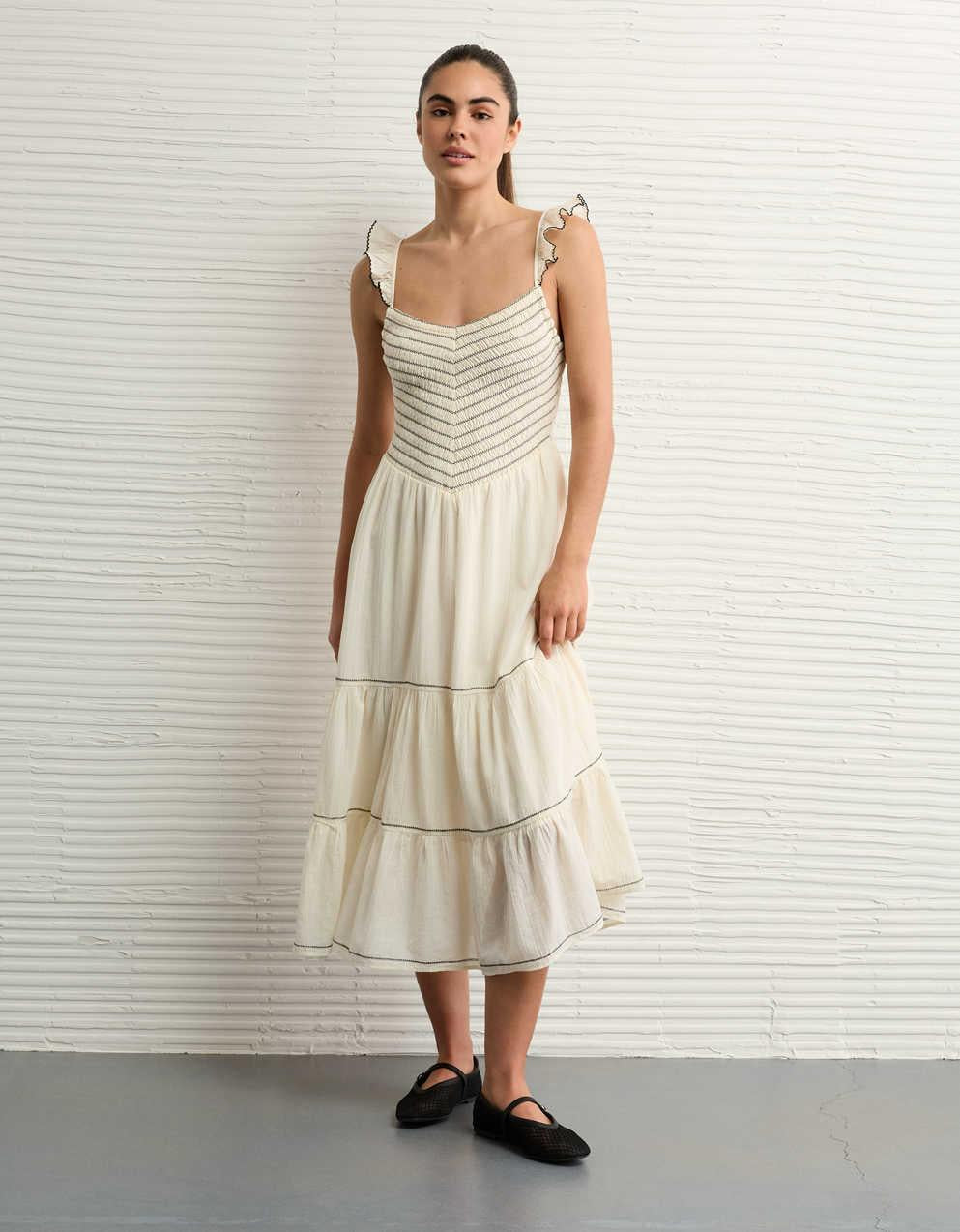 AE Bella Flutter Sleeve Midi Dress