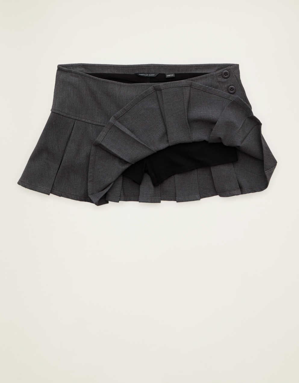 AE Super Low-Rise Pleated Micro Skirt