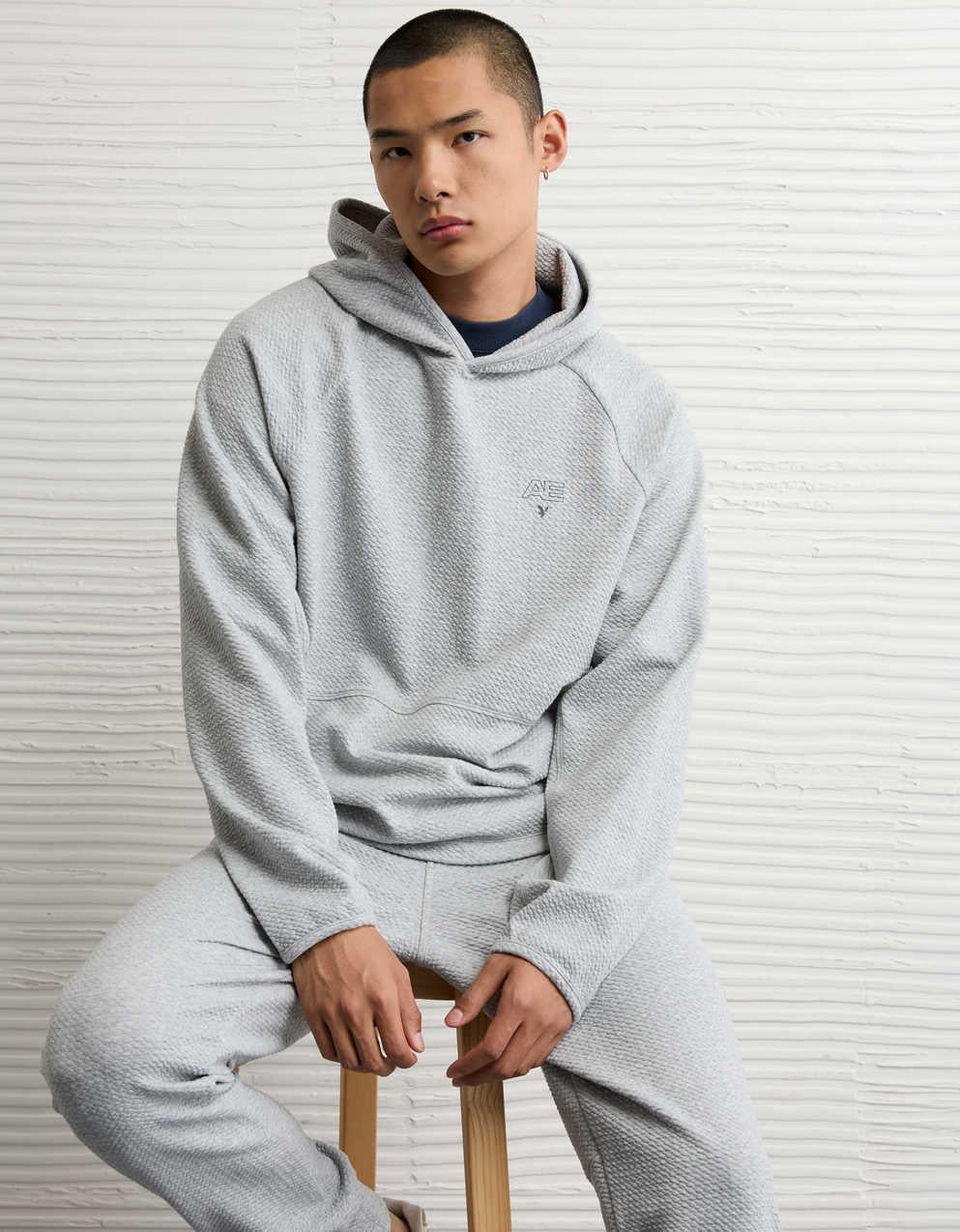 AE 24/7 Textured Fleece Hoodie
