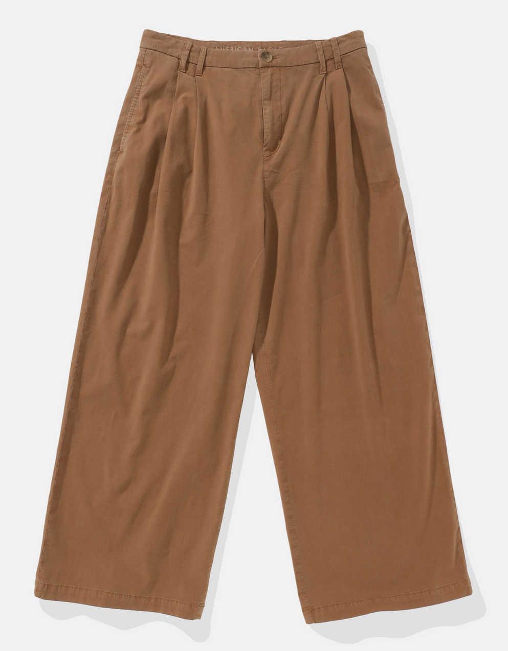 AE Stretch Super High-Waisted Ultra Wide-Leg Ankle Trouser
