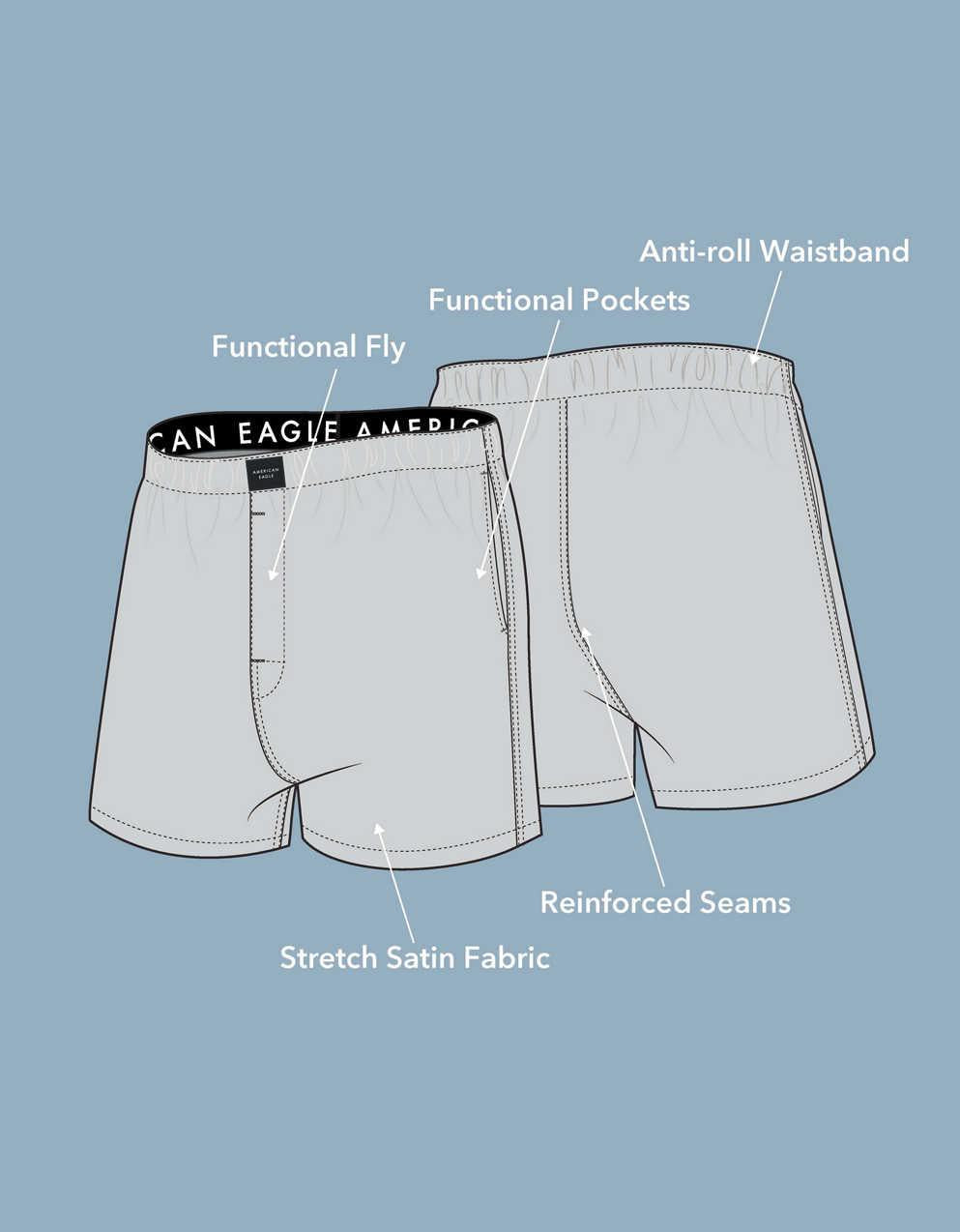 AEO Men's Dice Satin Pocket Boxer Short