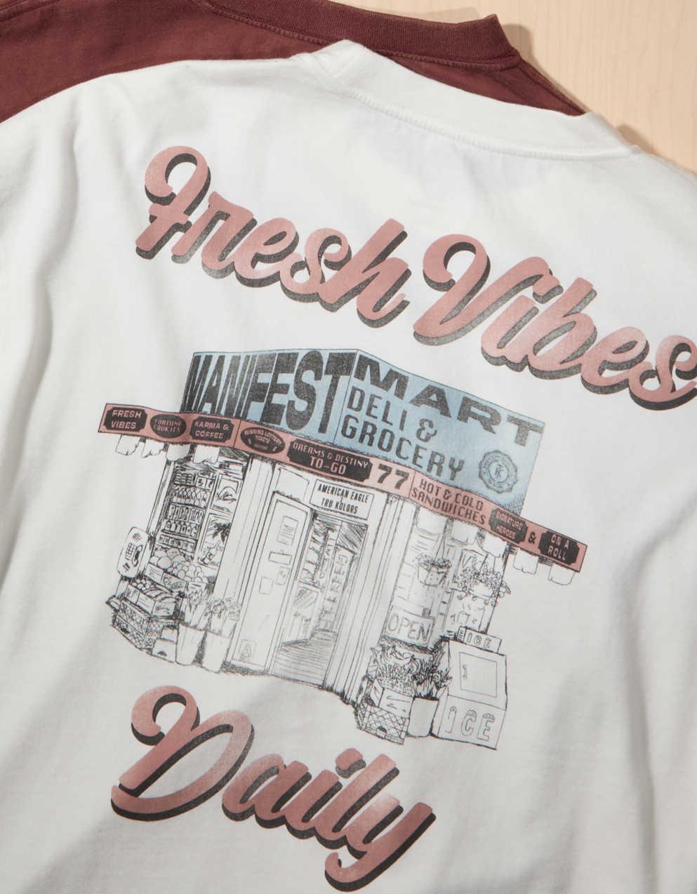 AE x Tru Kolors 清新 Vibes 日常圖案 T 恤