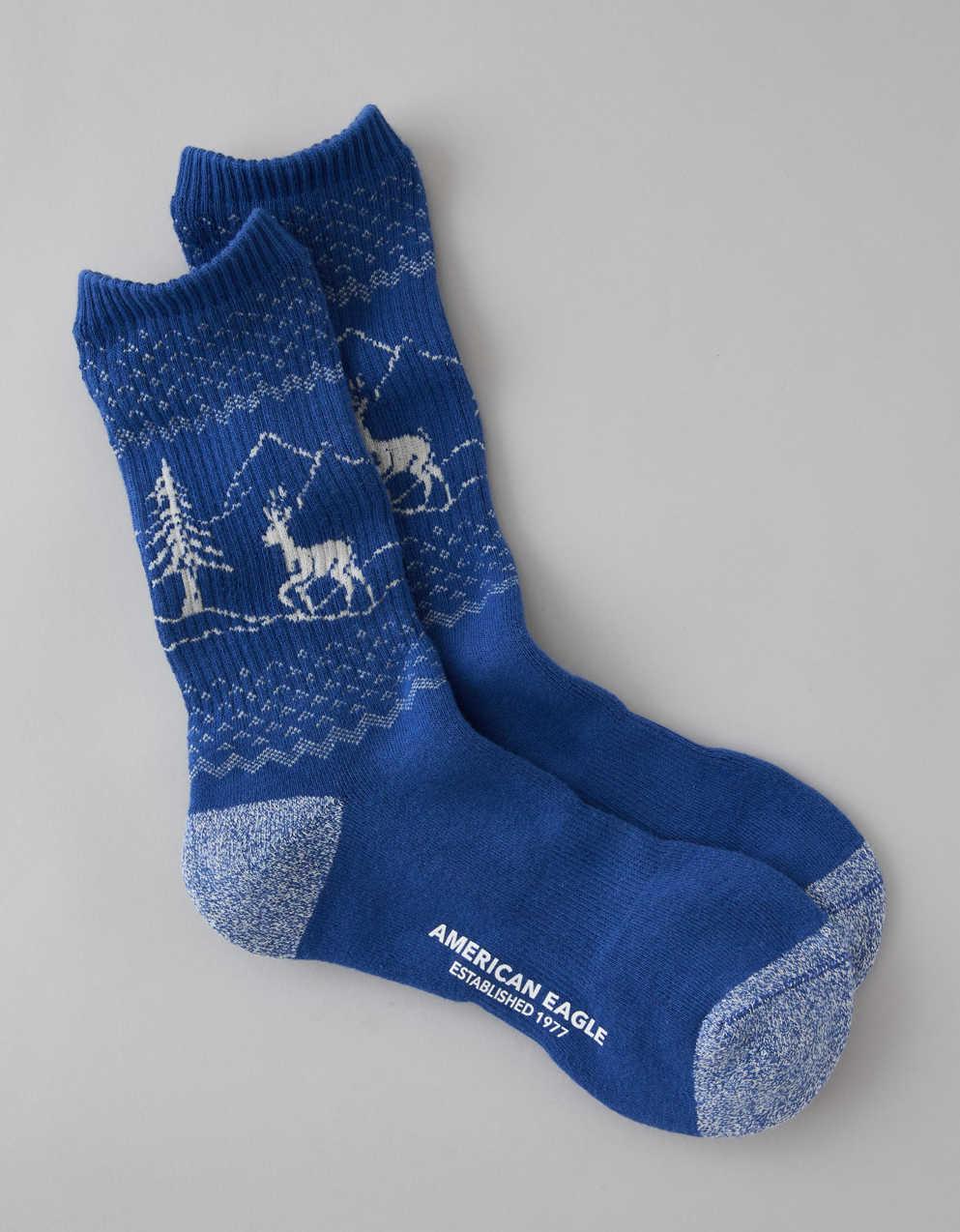 AE Graphic Terry Crew Socks