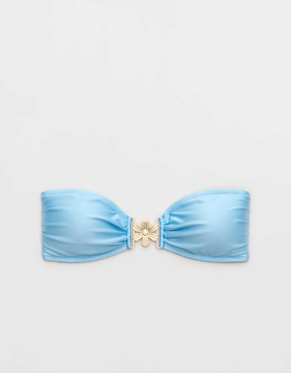 Aerie 碎花開襟比基尼上衣