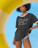 Aerie | Smiley® 超寬鬆男友 T 恤