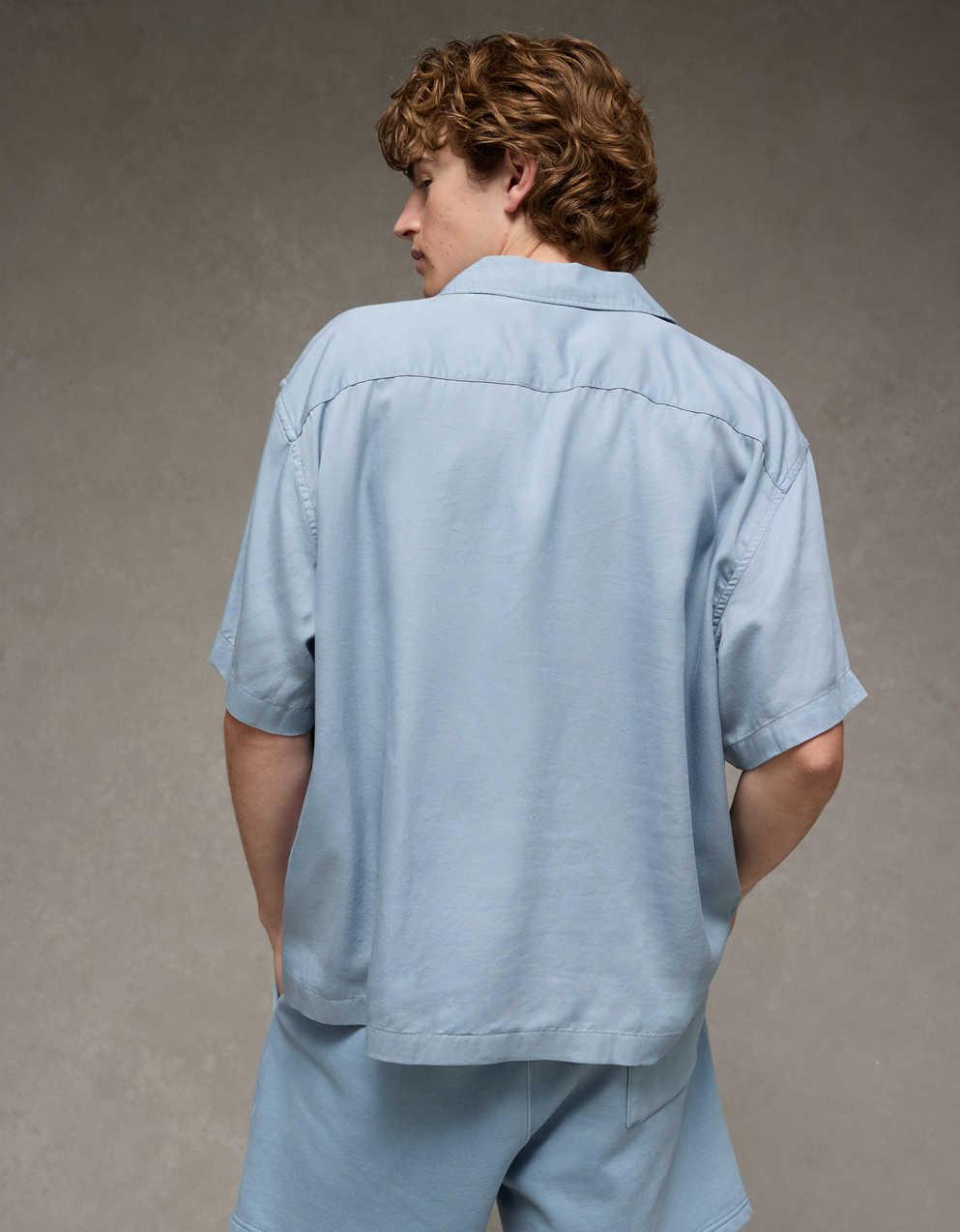 AE Relaxed Fit Short-Sleeve Camp Collar Shirt