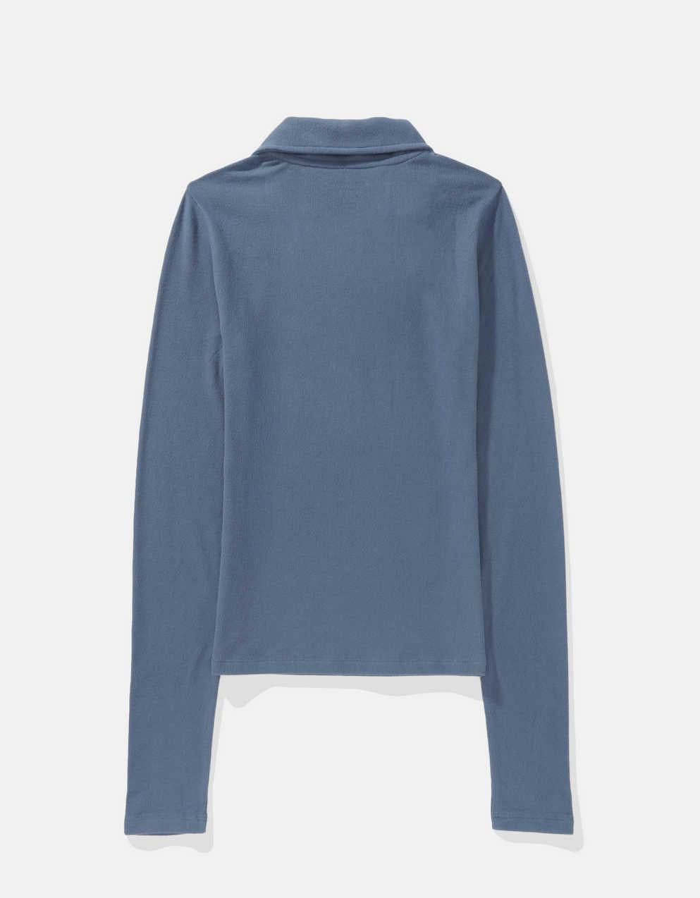 AE 長袖毛絨 Polo T 恤