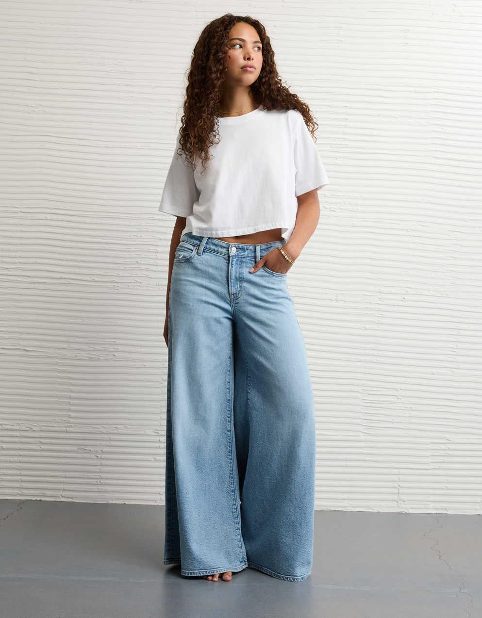 AE Dreamy Drape A 字剪裁牛仔褲