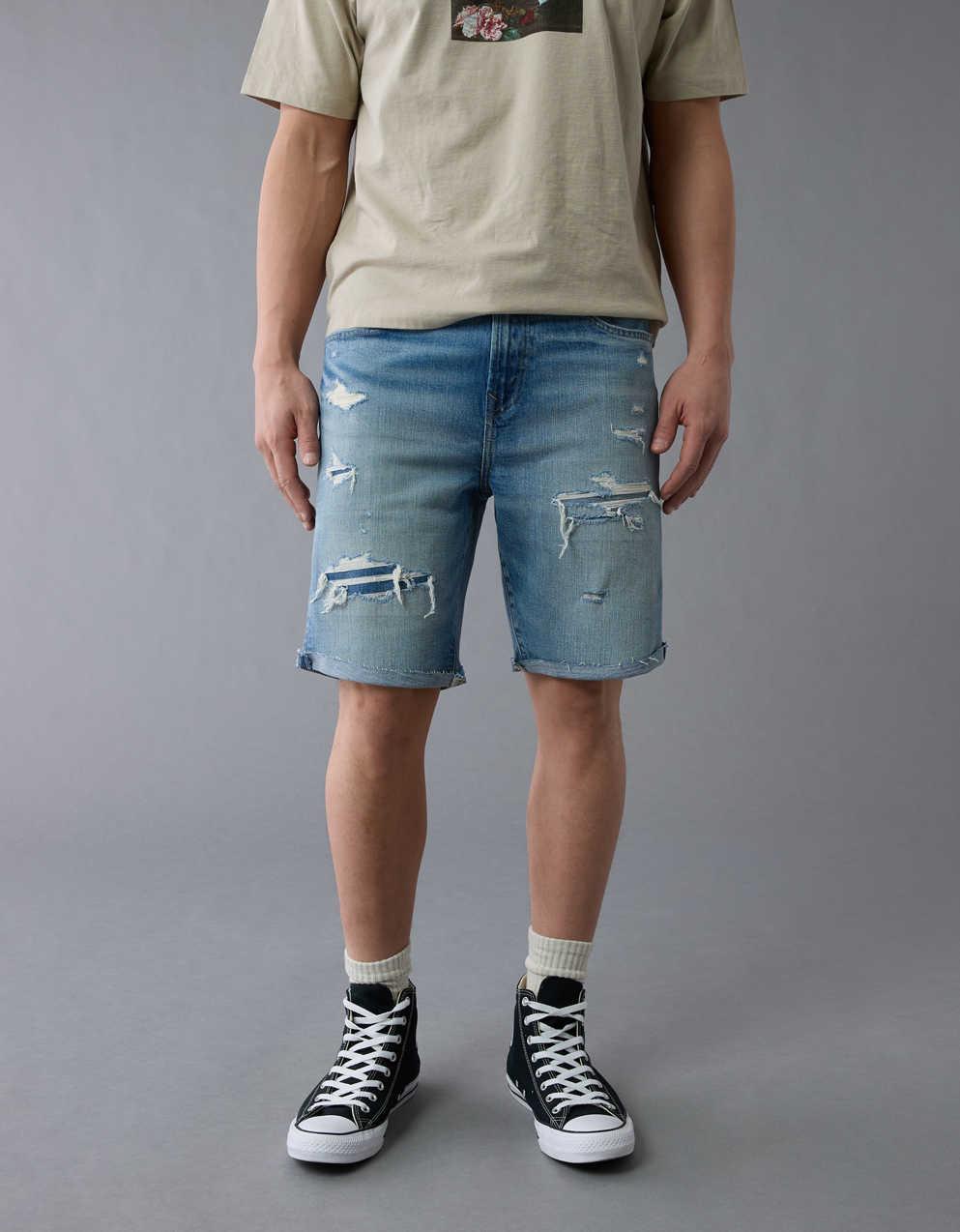 AE 9 吋 AirFlex+ + TENCEL ™ 纖維貼布牛仔短褲